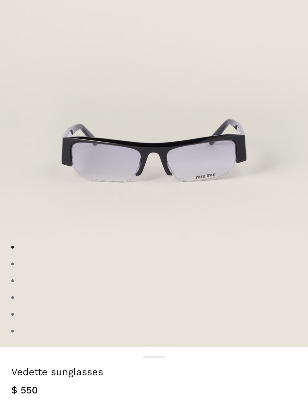 Miu Miu Vedette Sunglasses Brand NEW never worn